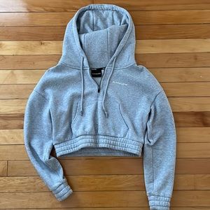 Alphalete Grey Cropped Hoodie size small